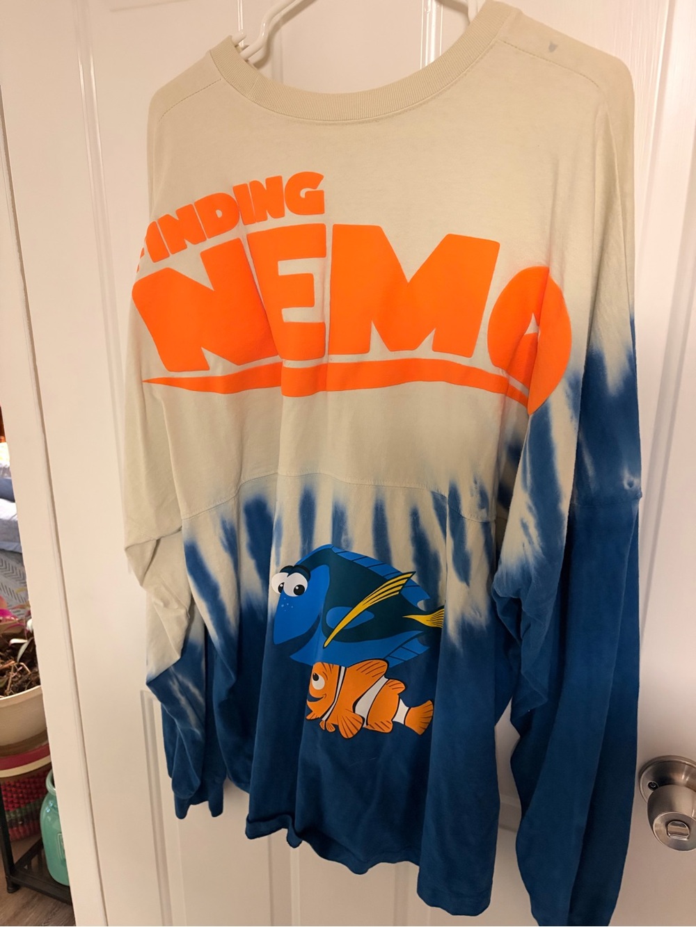 Disney Finding Nemo Tie-Dye Long Sleeve Top - Blue & Orange